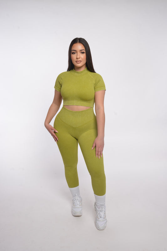 Top SEAMLESS vert olive