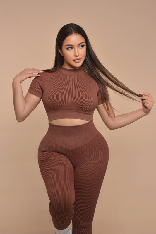 Top SEAMLESS marron